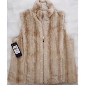 Kristin Blake faux fur, reversible vest, size L